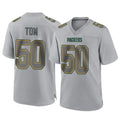 BIPIHUC GB.Packers #50 Zach Tom Player Gray Atmosphere Fashion Home Game Stitched Jerseys