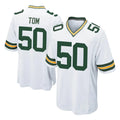 BIPIHUC GB.Packers #50 Zach Tom Player White Home Game Stitched Jerseys