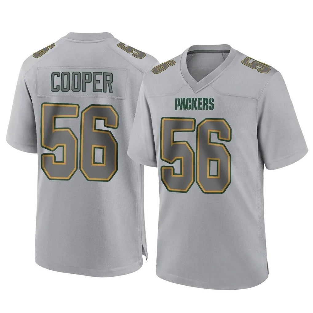BIPIHUC GB.Packers #56 Edgerrin Cooper Player Gray Atmosphere Fashion Home Game Stitched Jerseys