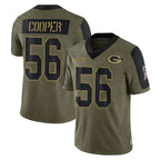 BIPIHUC GB.Packers #56 Edgerrin Cooper Player Olive Salute To Service Limited Game Stitched Jerseys