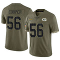BIPIHUC GB.Packers #56 Edgerrin Cooper Player Olive Salute To Service Limited Stitched Jerseys