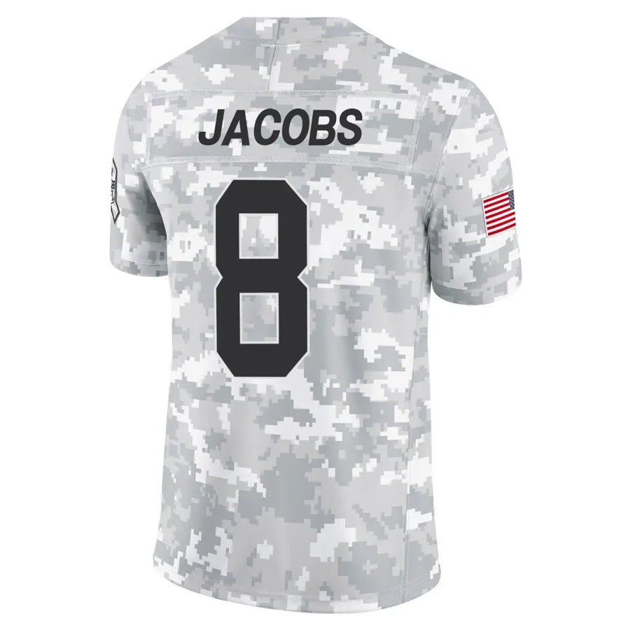 BIPIHUC GB.Packers #8 Josh Jacobs Player Limited Arctic Camo Salute to Service Stitched Jerseys