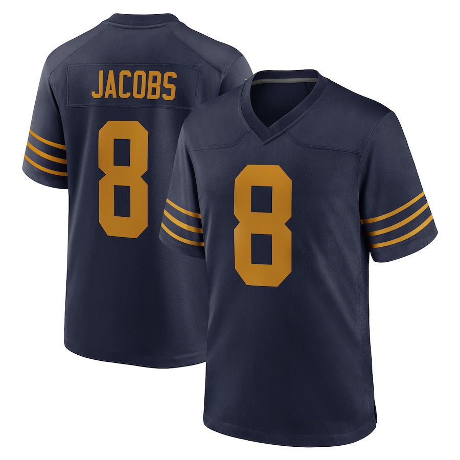 BIPIHUC GB.Packers #8 Josh Jacobs Player Navy The 1923 Classic Game Stitched Jersey