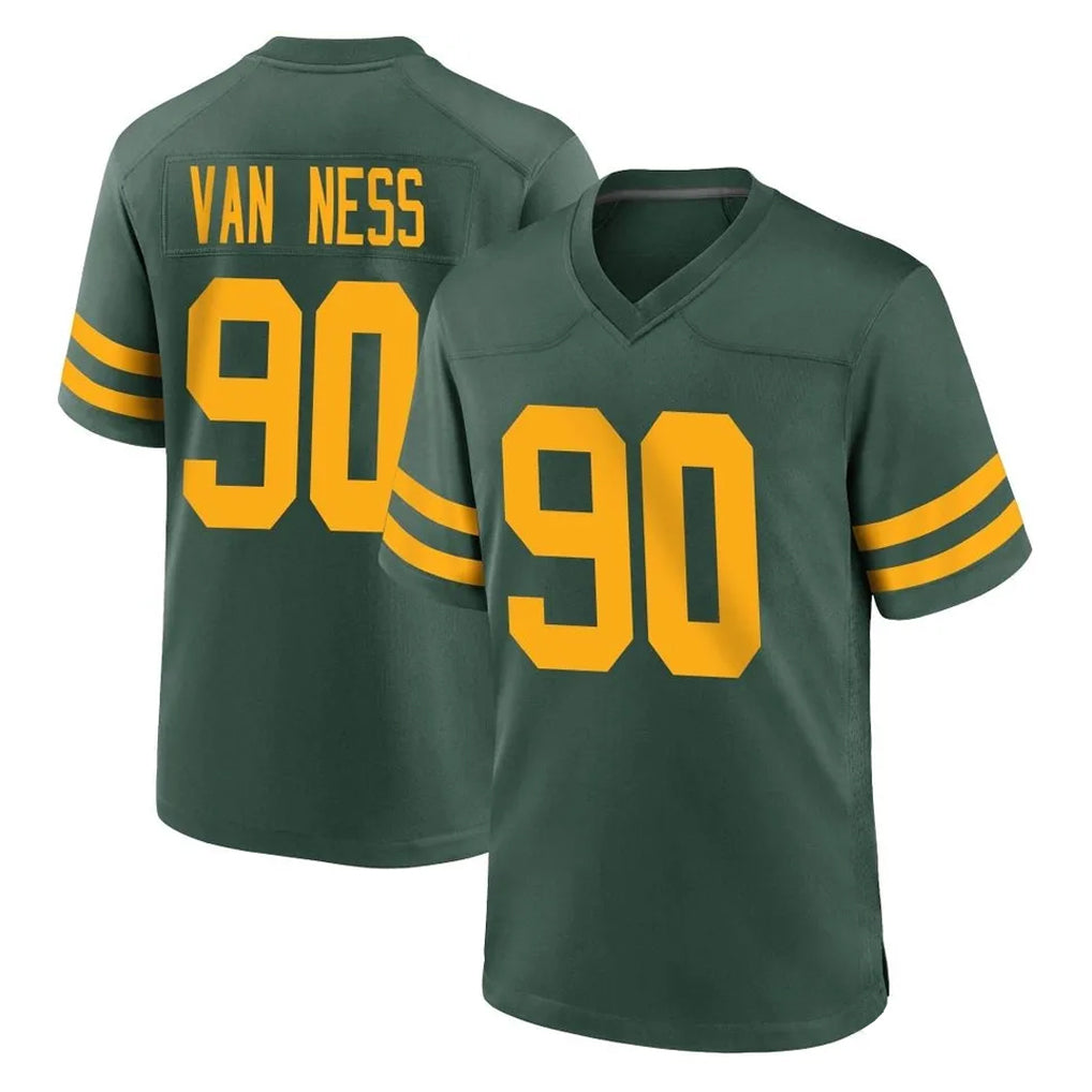 BIPIHUC GB.Packers #90 Lukas Van Ness Player Green Alternate Home Game Stitched Jerseys