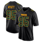 BIPIHUC GB.Packers #95 Devonte Wyatt Player Black Fashion Home Game Stitched Jerseys