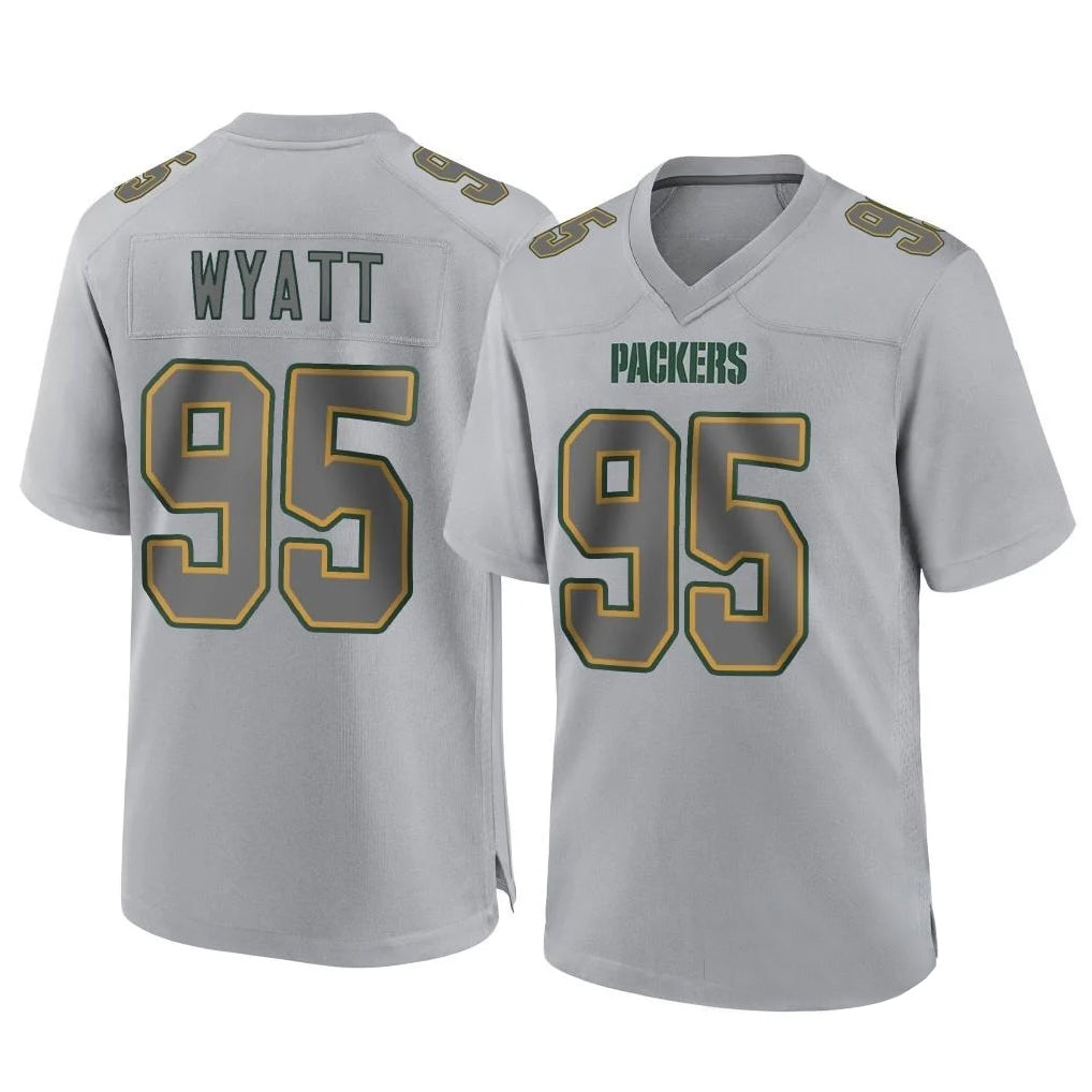 BIPIHUC GB.Packers #95 Devonte Wyatt Player Gray Atmosphere Fashion Home Game Stitched Jerseys