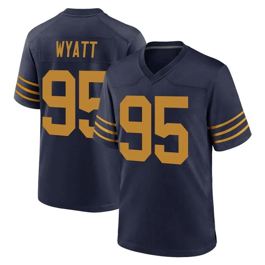 BIPIHUC GB.Packers #95 Devonte Wyatt Player Navy The 1923 Classic Home Game Stitched Jerseys