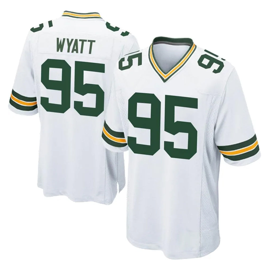BIPIHUC GB.Packers #95 Devonte Wyatt Player White Home Game Stitched Jerseys