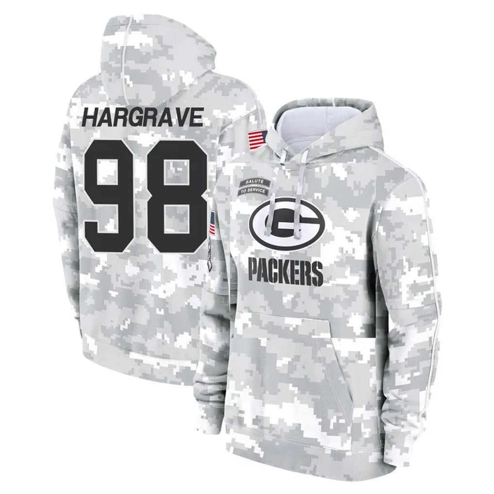 BIPIHUC GB.Packers #98 Javon Hargrave Player Arctic Camo Salute to Service Hoodies Limited Game Stitched Jerseys
