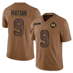 BIPIHUC GB.Packers #9 Christian Watson Player Brown Salute To Service Limited Stitched Jerseys