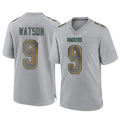 BIPIHUC GB.Packers #9 Christian Watson Player Gray Atmosphere Fashion Home Game Stitched Jerseys