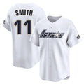 BIPIHUC H.Astros #11 Cam Smith Player White Throwback Cooperstown Collection Limited Stitched Jerseys