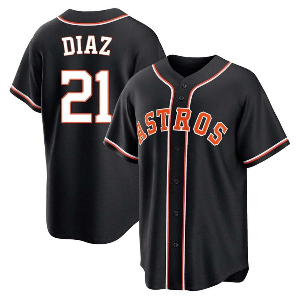 BIPIHUC H.Astros #21 Yainer Diaz Player Black Fashion Out Home Game Stitched Jerseys