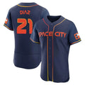 BIPIHUC H.Astros #21 Yainer Diaz Player Navy City Connect Limited Elite Home Stitched Jerseys