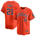 BIPIHUC H.Astros #21 Yainer Diaz Player Orange Home Limited Stitched Jerseys