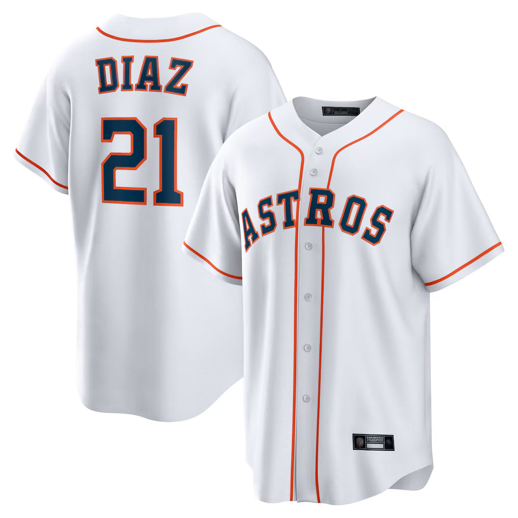 BIPIHUC H.Astros #21 Yainer Diaz Player White Home Game Stitched Jerseys