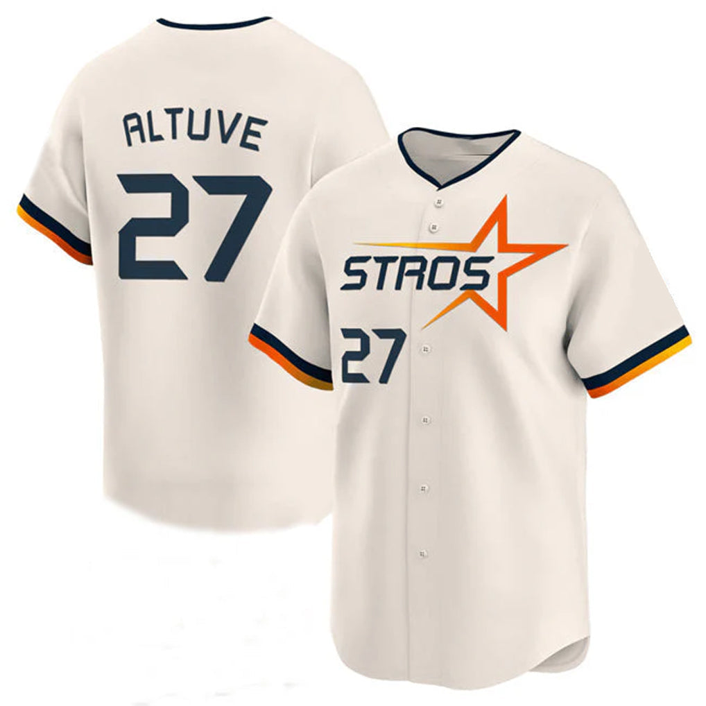 BIPIHUC H.Astros #27 Jose Altuve Player Cream City Connect Limited Home Stitched Jerseys