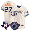 BIPIHUC H.Astros #27 Jose Altuve Player Cream City Connect Texas Patch Vapor Premier Limited Home Stitched Jerseys