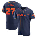 BIPIHUC H.Astros #27 Jose Altuve Player Navy City Connect Limited Elite Home Stitched Jerseys