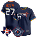 BIPIHUC H.Astros #27 Jose Altuve Player Navy City Connect Texas Patch Vapor Premier Limited Home Stitched Jerseys