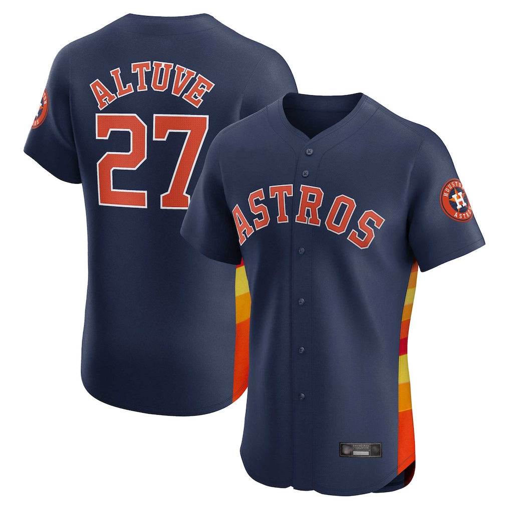 BIPIHUC H.Astros #27 Jose Altuve Player Navy Limited Elite Home Stitched Jerseys