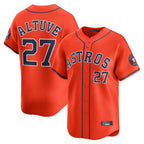 BIPIHUC H.Astros #27 Jose Altuve Player Orange Home Limited Stitched Jerseys