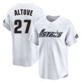 BIPIHUC H.Astros #27 Jose Altuve Player White Throwback Cooperstown Collection Limited Stitched Jerseys