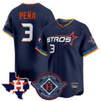 BIPIHUC H.Astros #3 Jeremy Pe?a Player Navy City Connect Texas Patch Vapor Premier Limited Home Stitched Jerseys