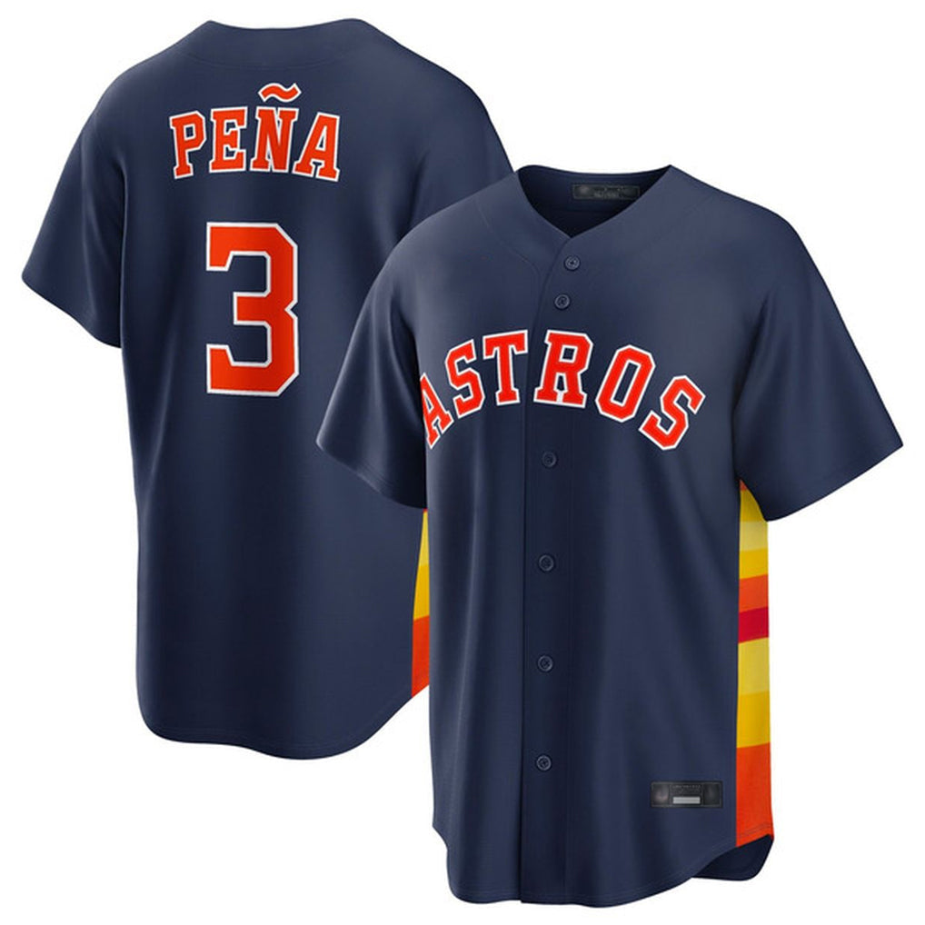 BIPIHUC H.Astros #3 Jeremy Pe?a Player Navy Home Game Stitched Jerseys