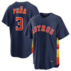 BIPIHUC H.Astros #3 Jeremy Pe?a Player Navy Home Game Stitched Jerseys