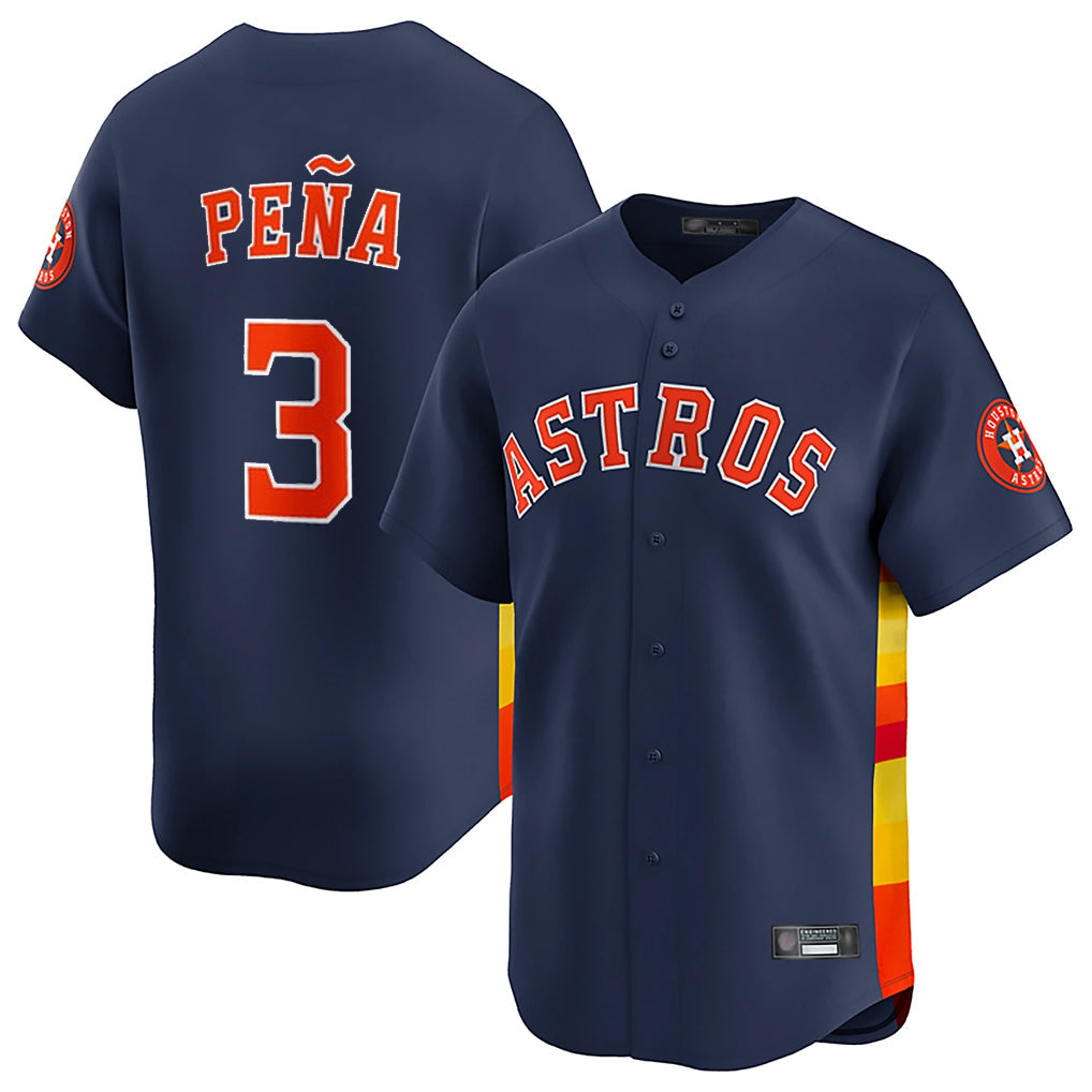 BIPIHUC H.Astros #3 Jeremy Pe?a Player Navy Home Limited Stitched Jerseys