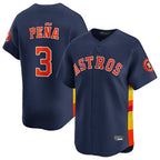 BIPIHUC H.Astros #3 Jeremy Pe?a Player Navy Home Limited Stitched Jerseys