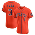 BIPIHUC H.Astros #3 Jeremy Pe?a Player Orange Home Limited Elite Stitched Jerseys