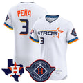 BIPIHUC H.Astros #3 Jeremy Pe?a Player White City Connect Texas Patch Vapor Premier Limited Elite Home Stitched Jerseys