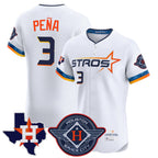 BIPIHUC H.Astros #3 Jeremy Pe?a Player White City Connect Texas Patch Vapor Premier Limited Elite Home Stitched Jerseys