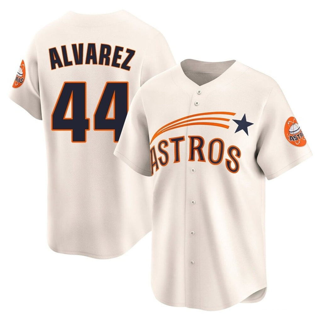 BIPIHUC H.Astros #44 Yordan Alvarez Player Cream Throwback Cooperstown Collection Limited Stitched Jerseys