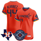BIPIHUC H.Astros #44 Yordan Alvarez Player Orange City Connect Texas Patch Vapor Premier Limited Elite Home Stitched Jerseys