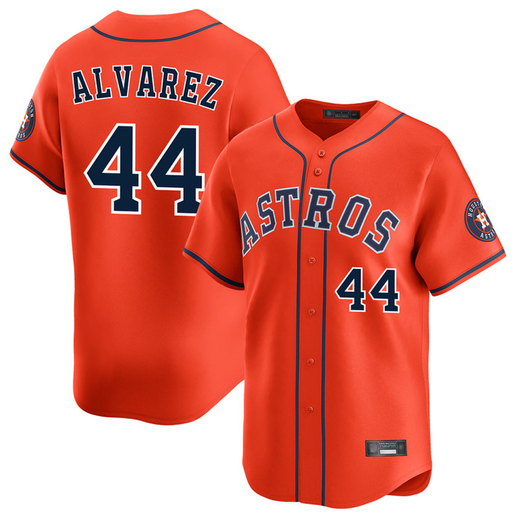 BIPIHUC H.Astros #44 Yordan Alvarez Player Orange Home Limited Stitched Jerseys