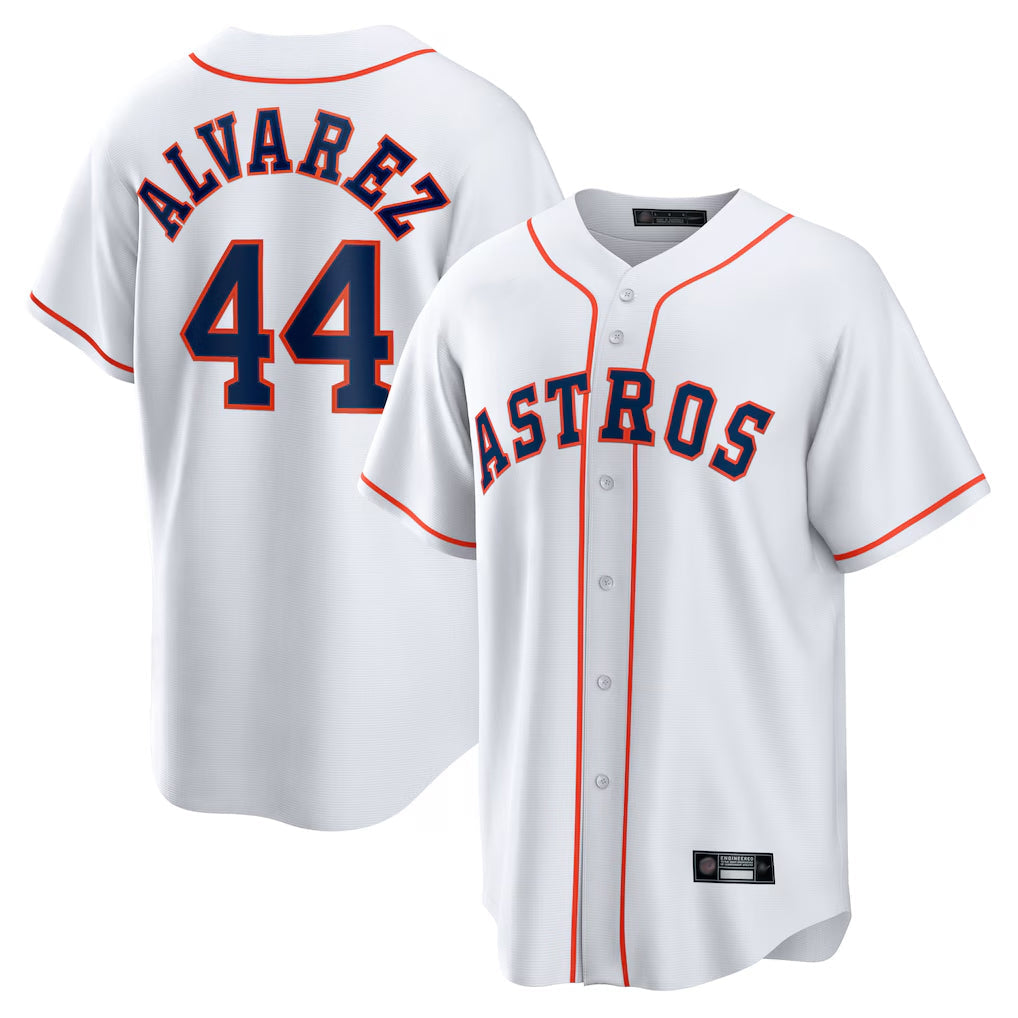BIPIHUC H.Astros #44 Yordan Alvarez Player White Home Game Stitched Jerseys