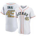 BIPIHUC H.Astros #45 Tatsuya Imai Player Gold Collection Limited Elite Home Stitched Jerseys