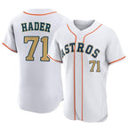 BIPIHUC H.Astros #71 Josh Hader Player Gold Collection Limited Elite Home Stitched Jerseys