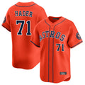 BIPIHUC H.Astros #71 Josh Hader Player Orange Home Limited Stitched Jerseys