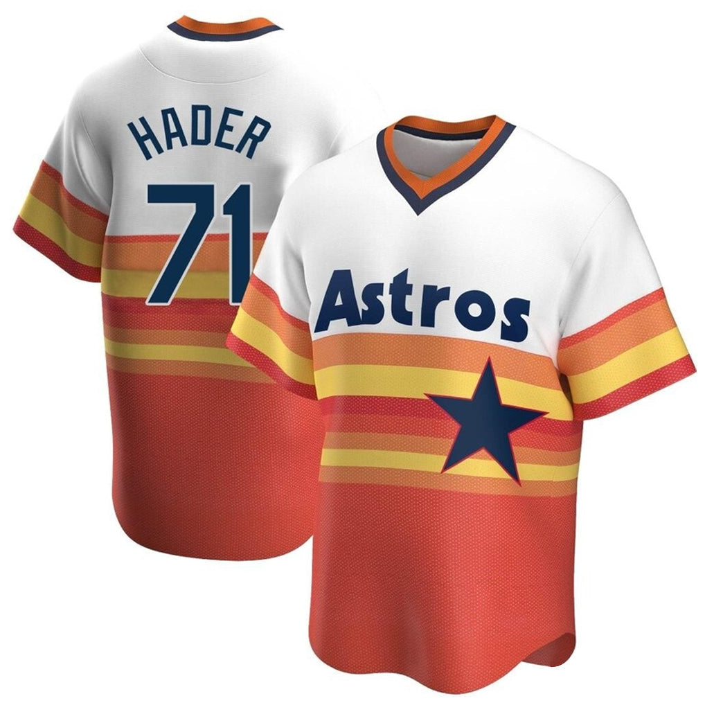 BIPIHUC H.Astros #71 Josh Hader Player Rainbow Cooperstown Collection T-shirt Stitched Jerseys