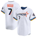 BIPIHUC H.Astros #7 Craig Biggio Player White City Connect Limited Home Stitched Jerseys