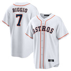 BIPIHUC H.Astros #7 Craig Biggio Player White Home Game Stitched Jerseys