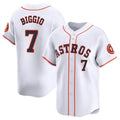 BIPIHUC H.Astros #7 Craig Biggio Player White Home Limited Stitched Jerseys