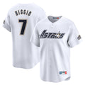 BIPIHUC H.Astros #7 Craig Biggio Player White Throwback Cooperstown Collection Limited Stitched Jerseys
