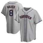 BIPIHUC H.Astros #8 Christian Walker Player Gray Home Game Stitched Jerseys