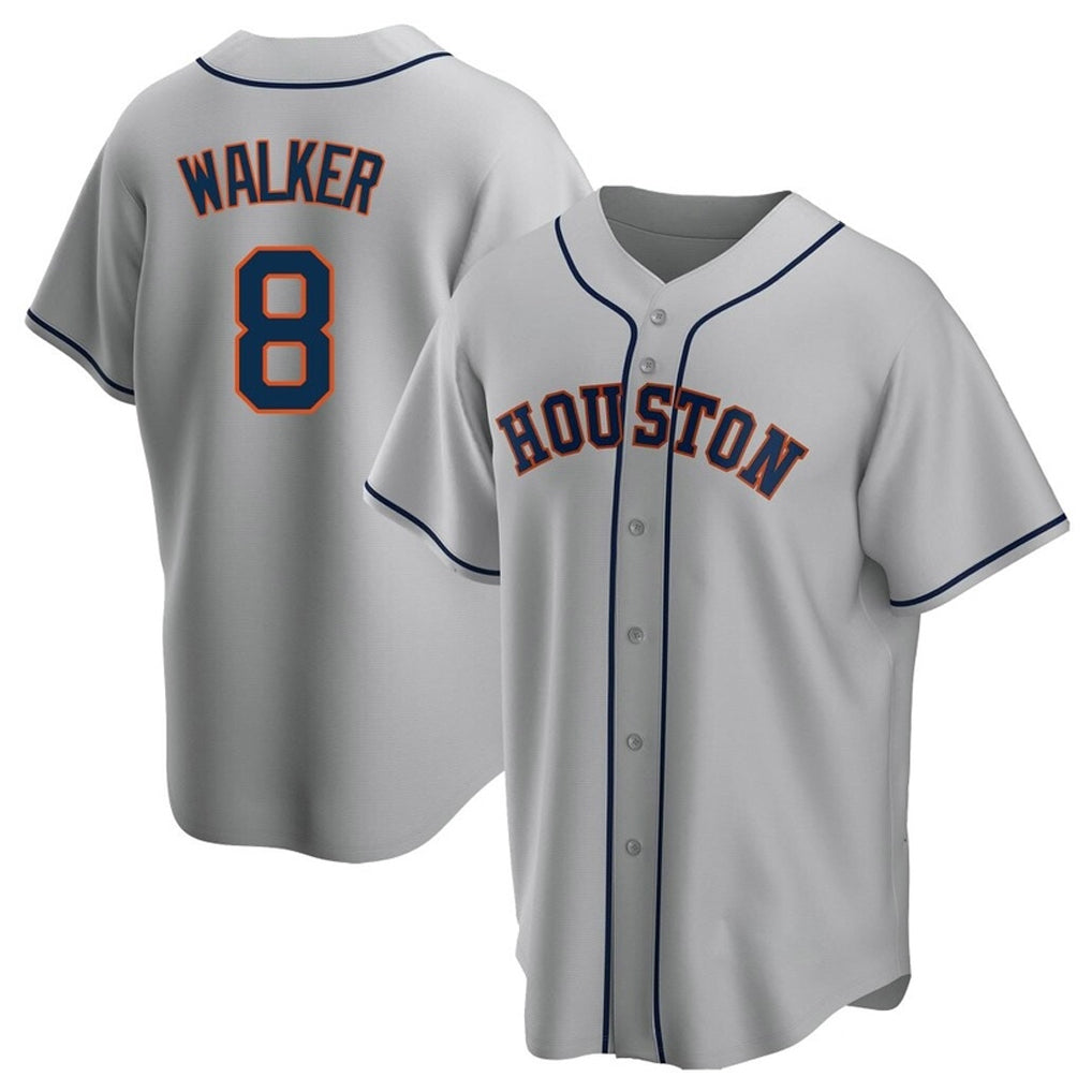 BIPIHUC H.Astros #8 Christian Walker Player Gray Home Game Stitched Jerseys