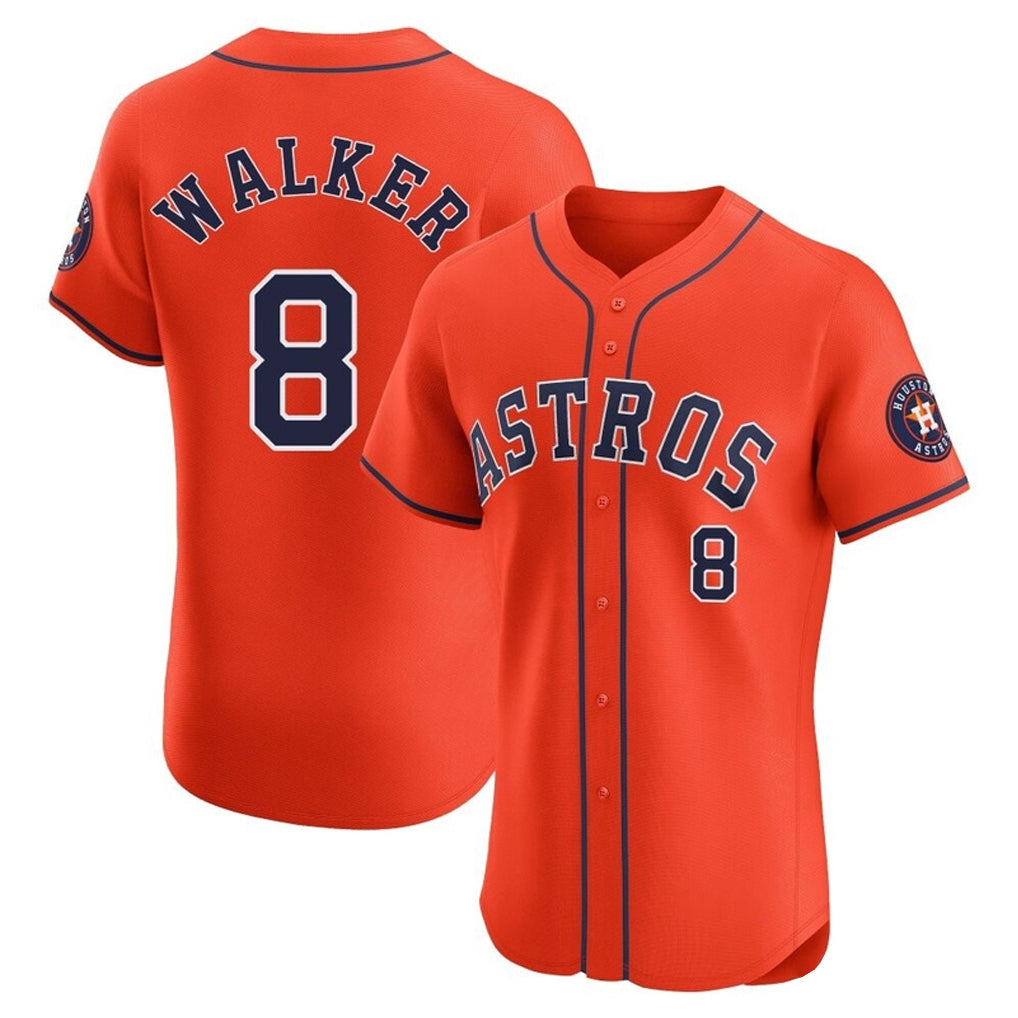 BIPIHUC H.Astros #8 Christian Walker Player Orange Home Limited Elite Stitched Jerseys